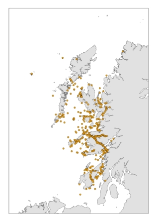 Visual sightings of common seals from Silurian, 2003-2010